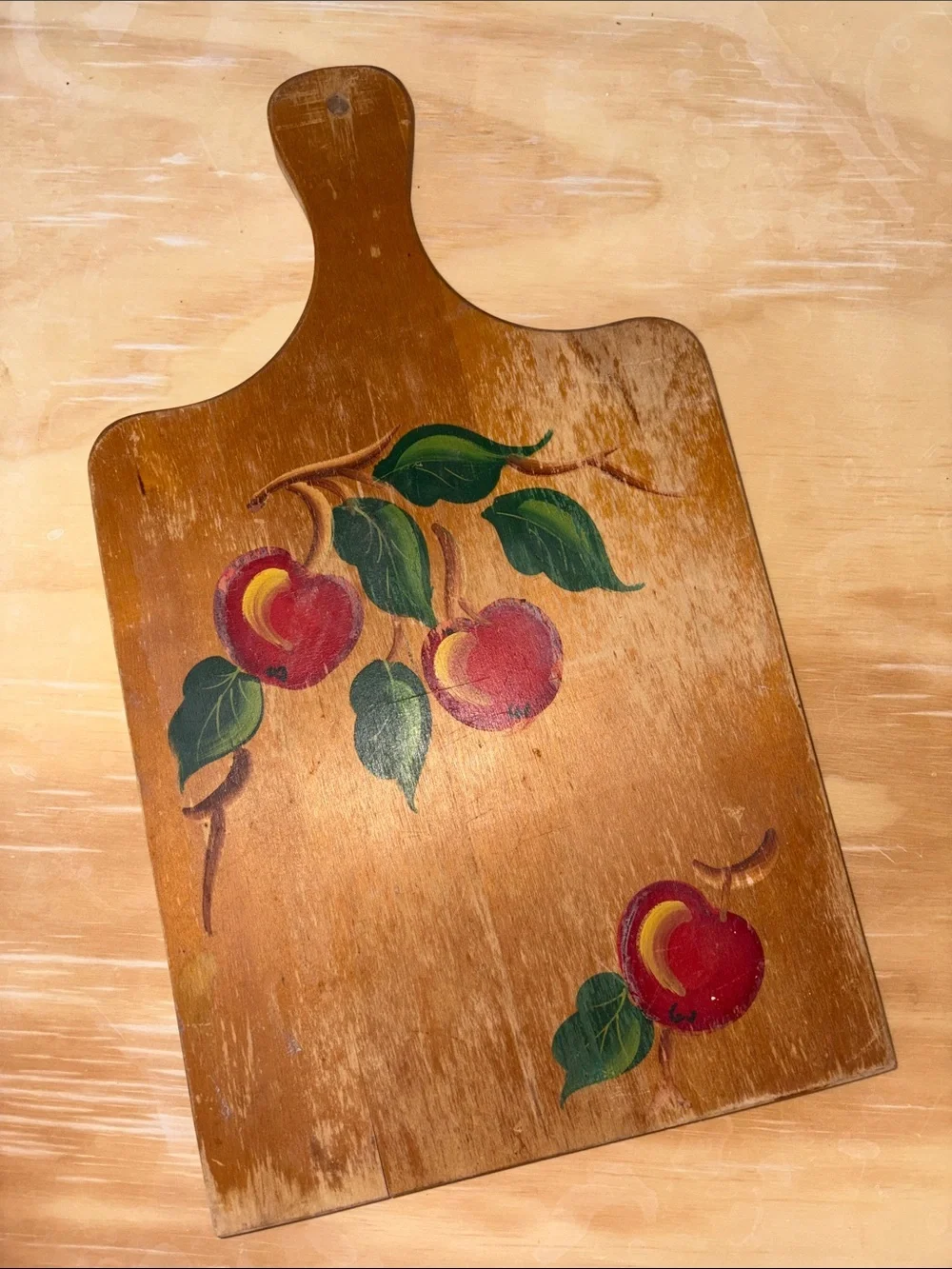 Wooden Decorative Cutting/Serving Board with Red Fruit Design